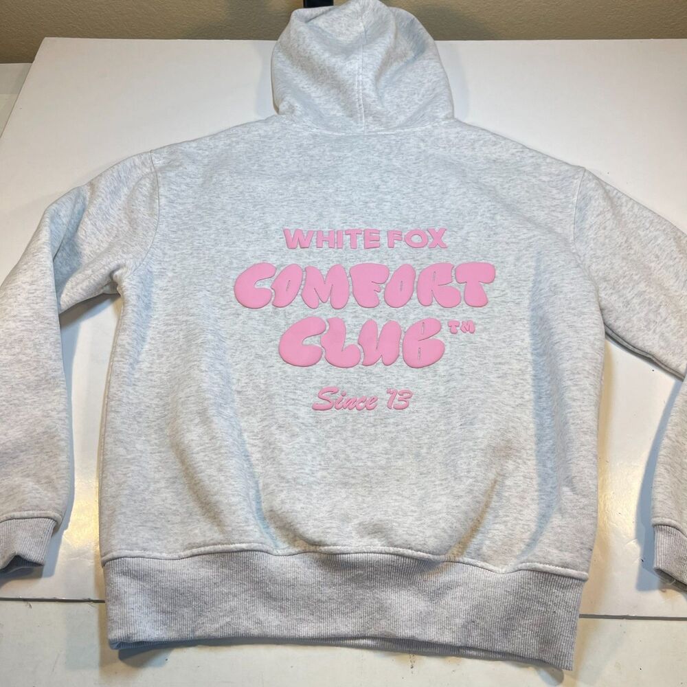 WHITE FOX Comfort Club Womens Oversized Hoodie Hooded Sweatshirt XXS / XS